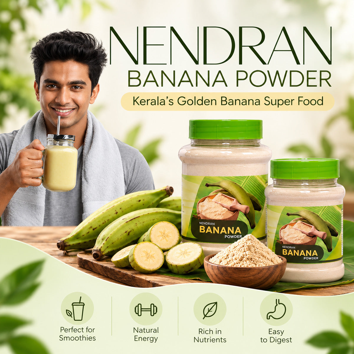 Raw Nendran Banana Powder - Kerala Ethakka Podi