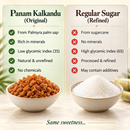 Panam Kalkandu – Traditional Palm Candy, Medium Crystals, 200 g