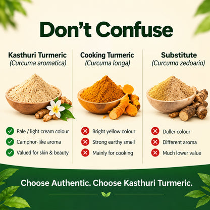 Kasthuri Turmeric Powder (Kasturi Manjal) – Genuine Curcuma aromatica, 50 g