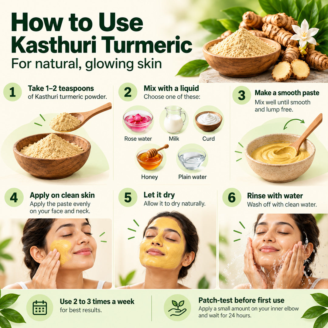 Kasthuri Turmeric Powder (Kasturi Manjal) – Genuine Curcuma aromatica, 50 g